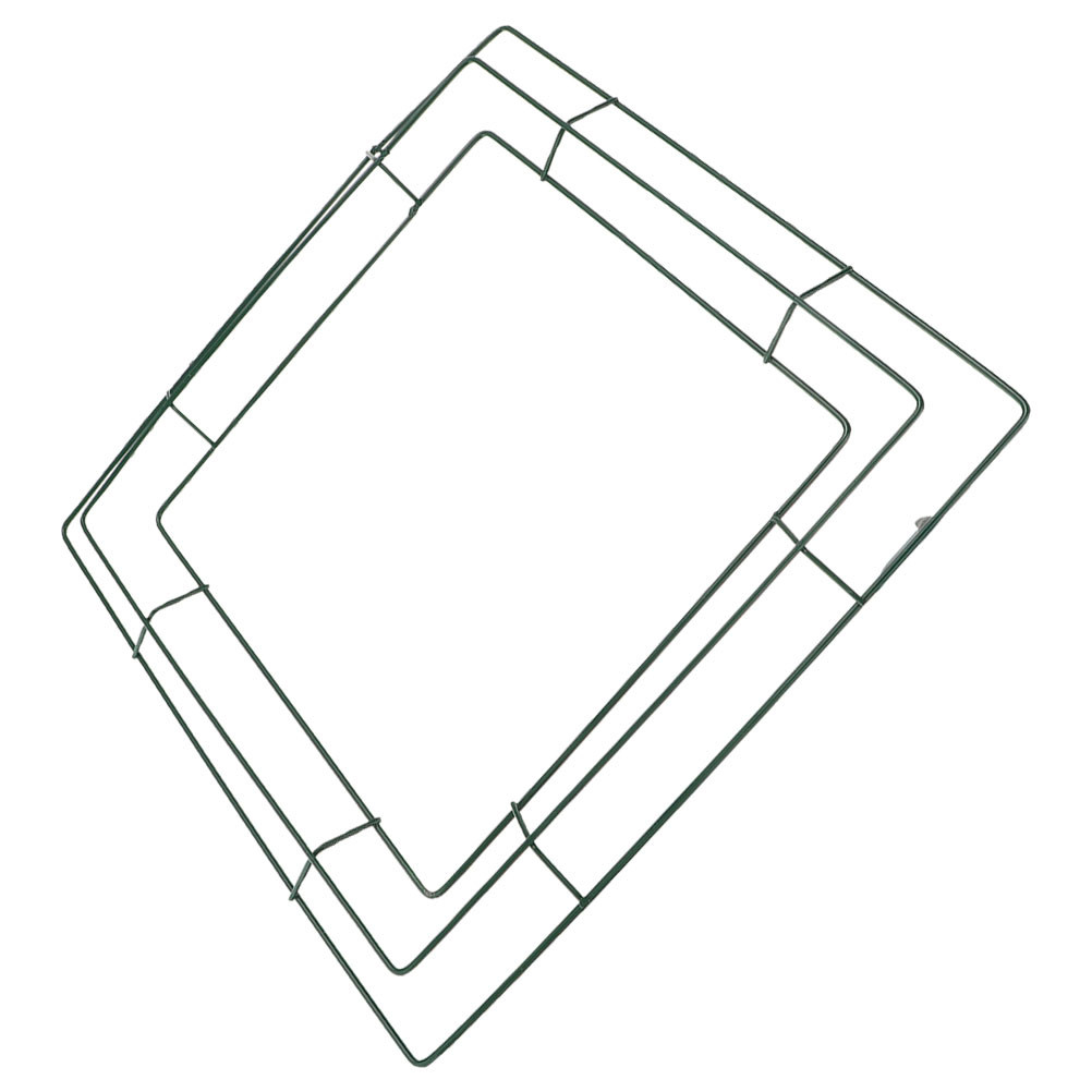 Wreath Form Wire - Quadratischer Metall-Drahtrahmen für Kränze 35x35cm, Eisen-Bastelbasis
