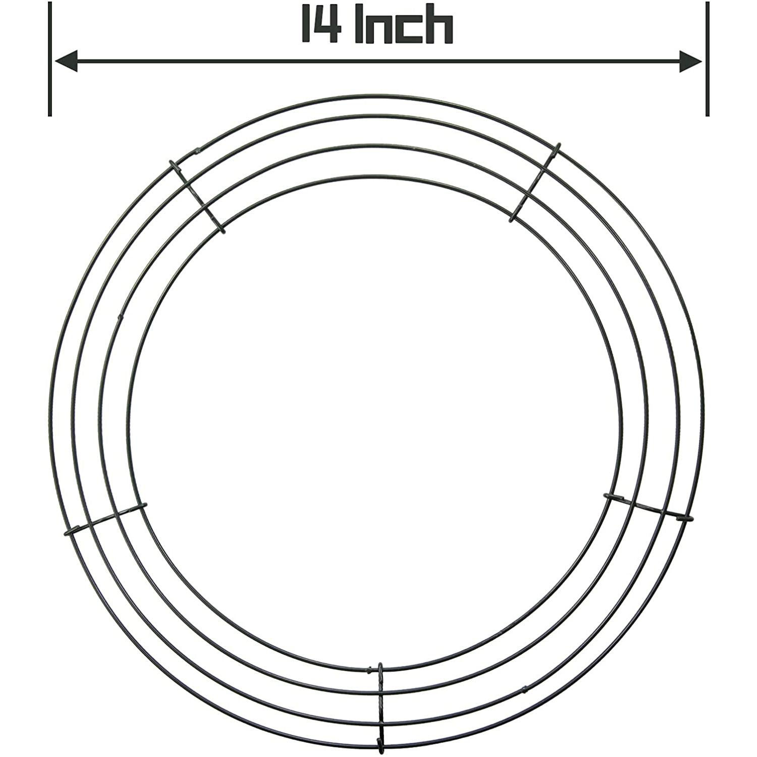 Wreath Form Wire - A25F-14 Zoll Draht-Kranzrahmen Metall Runde Kranzform