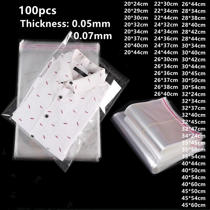 Cellophane Wrap Clear - 100 stücke Klar Kunststoff Tasche Lebensmittel