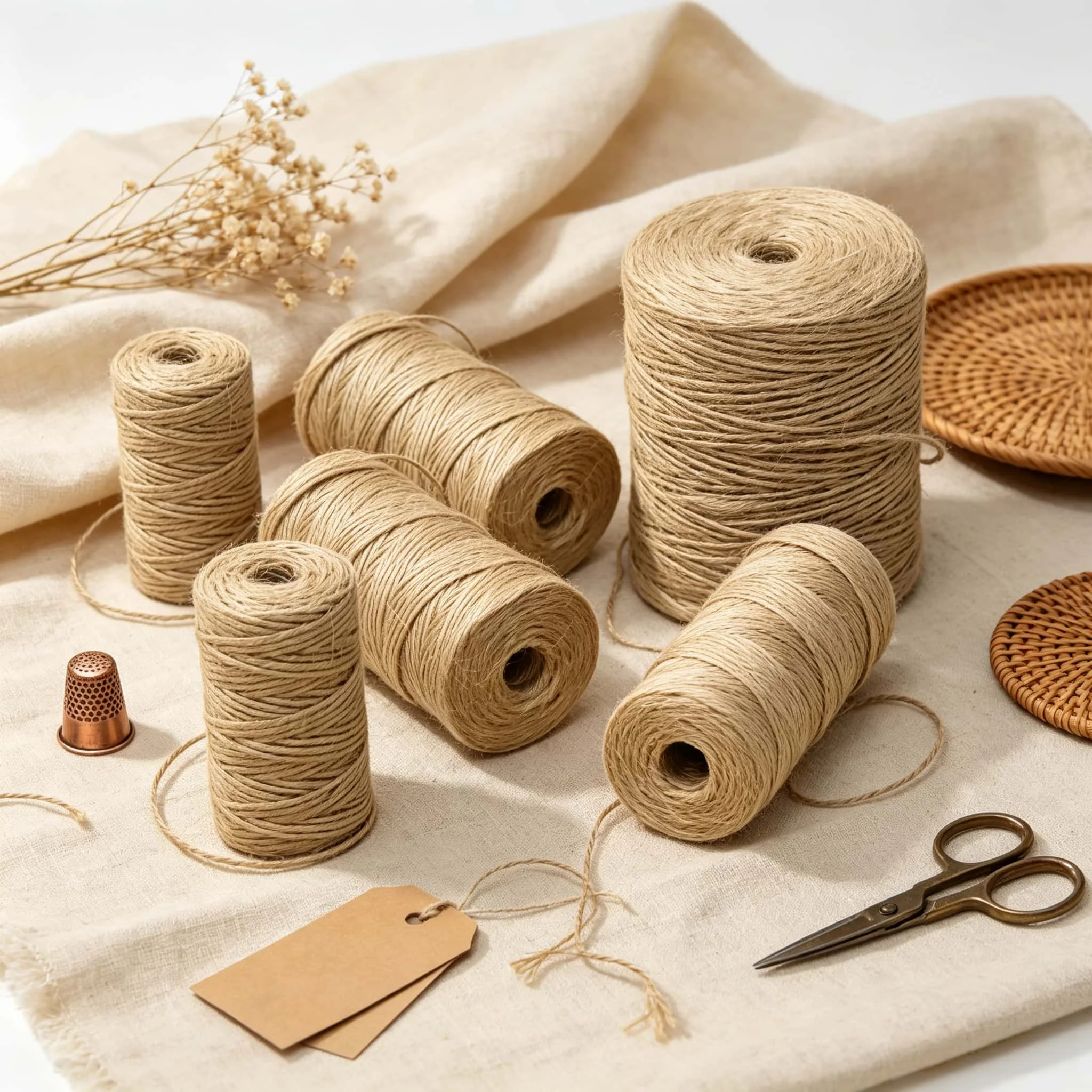 Natural Florist Supply - Natürlicher Juteseil 1mm 2mm 10M-200M Rustikaler