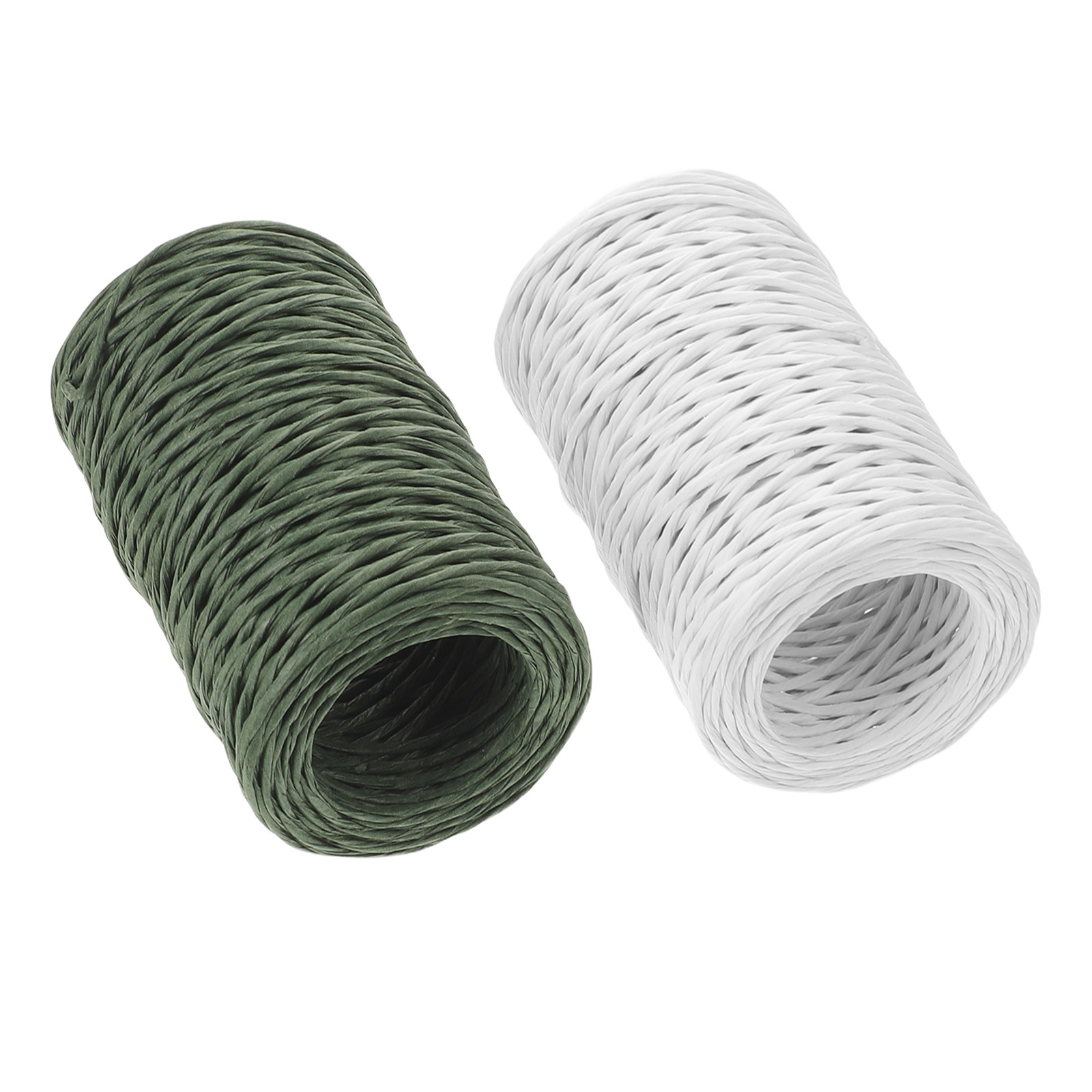 Wire Stem Florist - 2 Rollen floristisches Drahtband mit Papierummantelung,