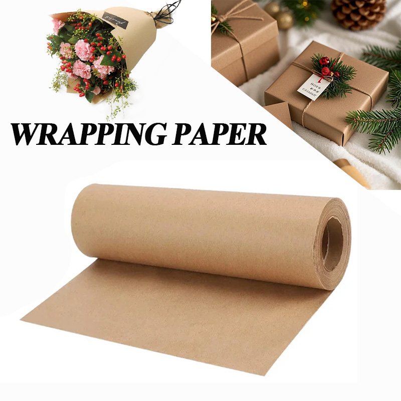 Flower Wrap Kraft - YITAPE 30cm*5M Braune Kraftpapierrolle für Geschenkverpackungen,