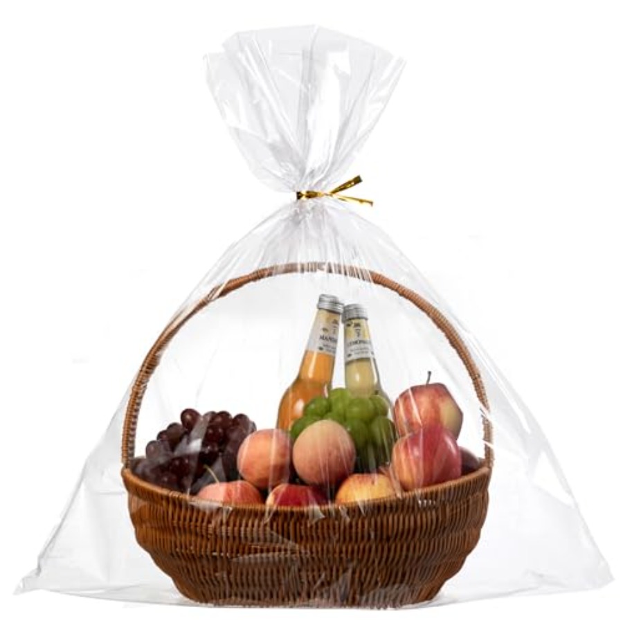 Cellophane Wrap Clear - 20 Stück Transparente Cellophan-Beutel, 24x30 Zoll