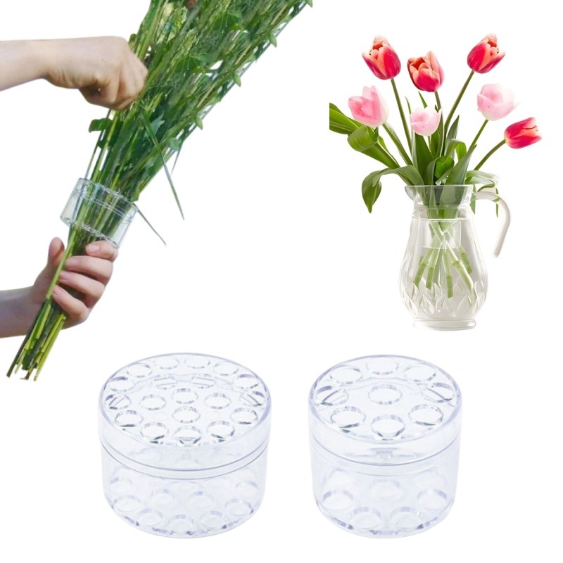 Florist Supply Bulk - Spiralstielhalter, robuster, durchsichtiger Blumenarrangement-Halter, DIY-Blumenkunst-Zubehör, Tischdekoration