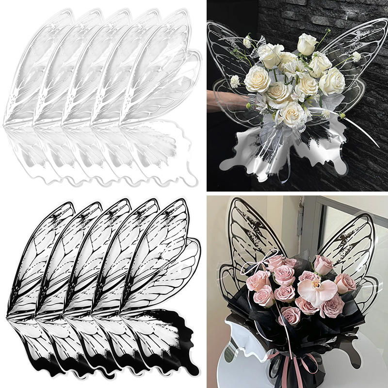 Flower Wrap Kraft - 24 Stücke Schmetterlingsflügel Form Blumen Geschenkpapier