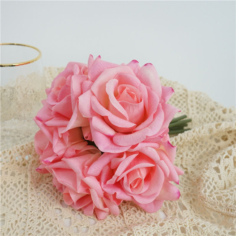 Florist Supply Bulk - 5-Stiele/Bündel, feuchtigkeitsspendende Rose, fühlt sich echt