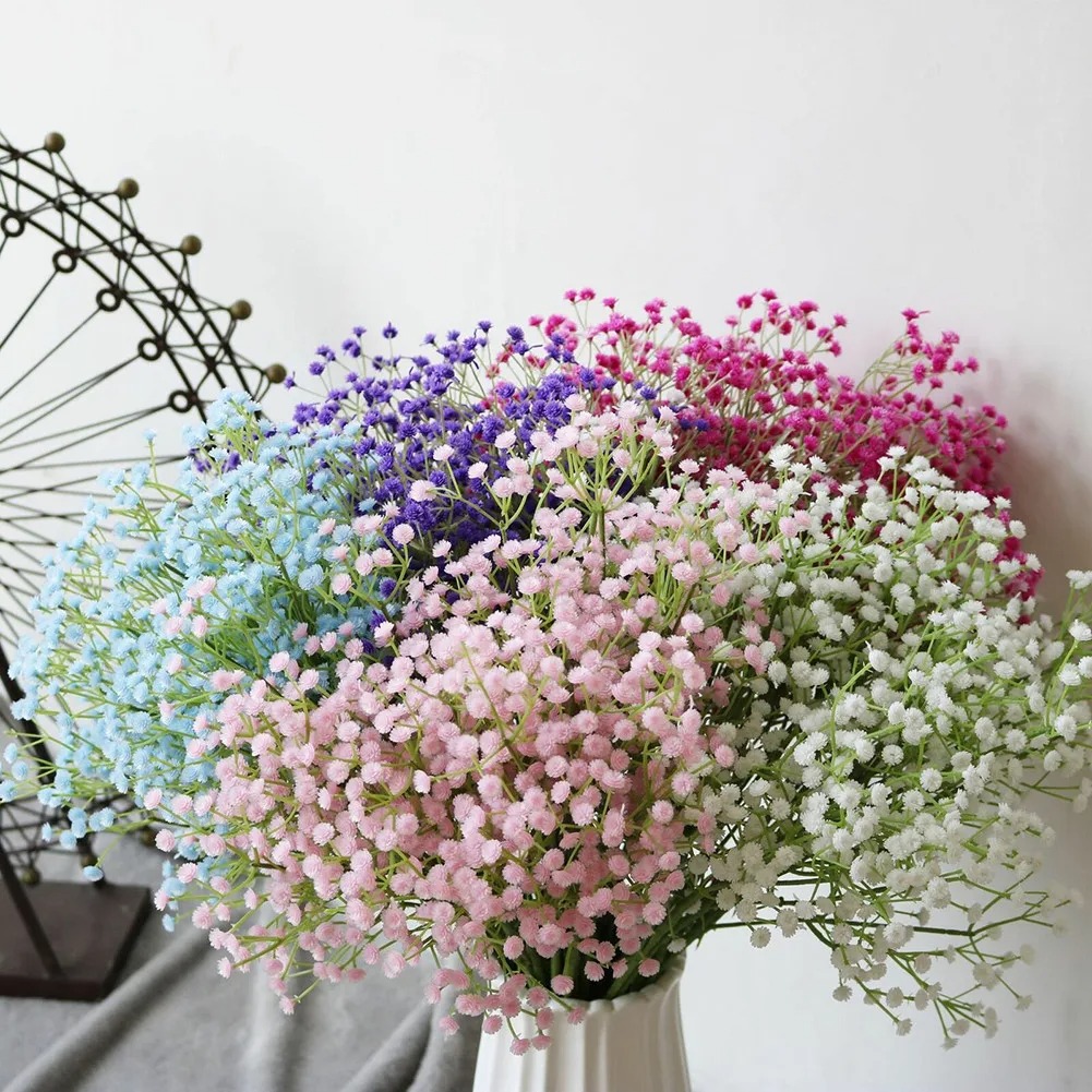Eucalyptus Preserved - 108 Köpfe Künstliche Blumen Kunststoff Gypsophila