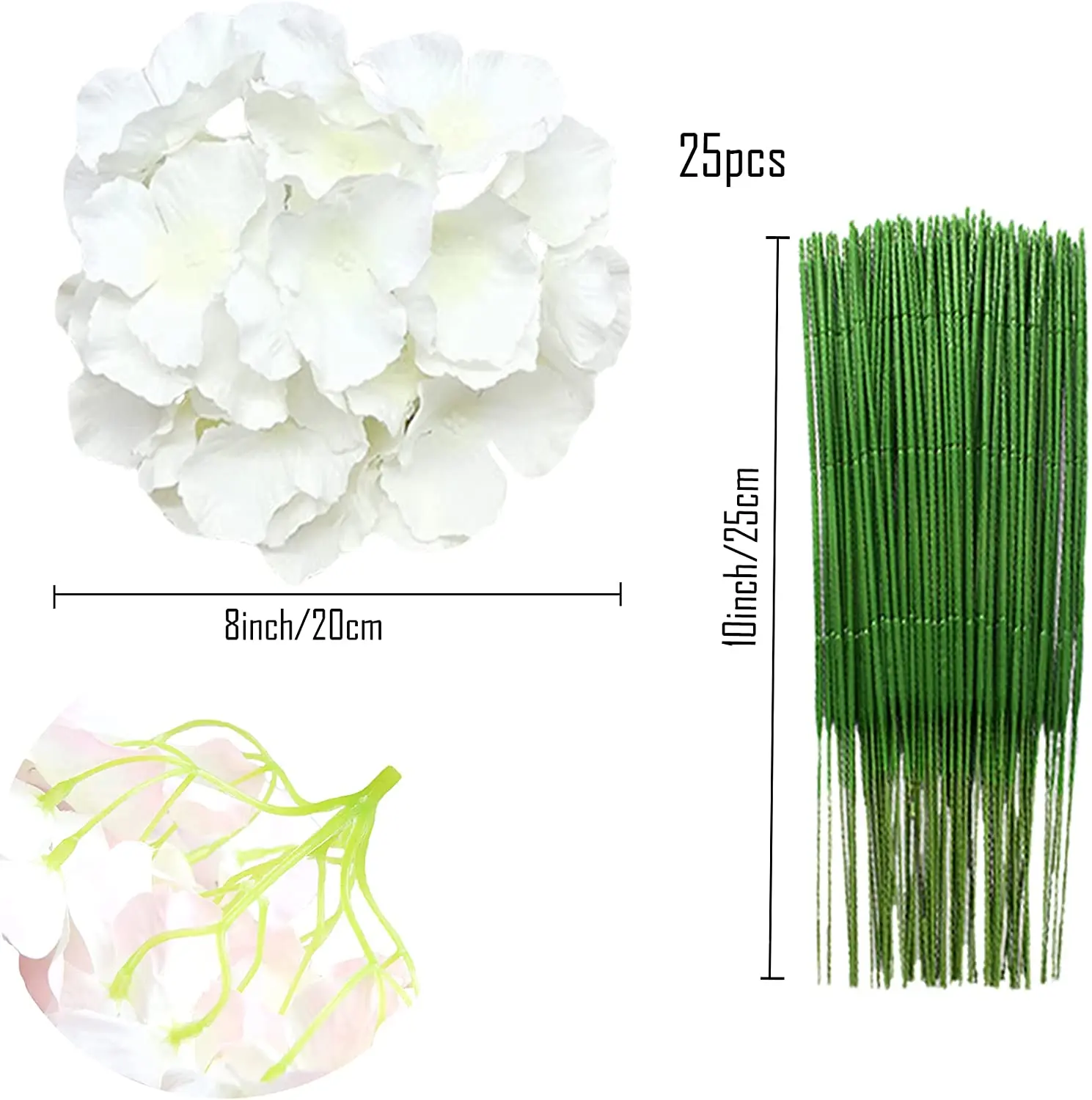 8 Zoll Große Seidenhortensienk – Florist Supply Bulk Bewertung und Preis