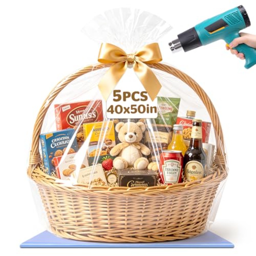 5 Stück extra große Schrumpffo – Cellophane Wrap Clear Bewertung und Preis