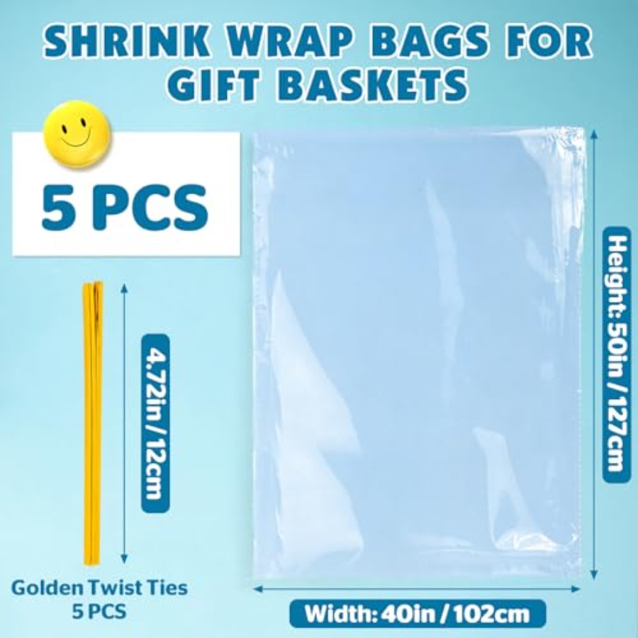 5 Stück extra große Schrumpffo – Cellophane Wrap Clear Bewertung und Preis