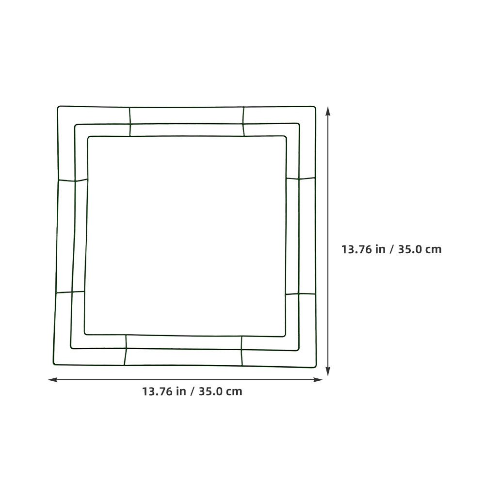 Quadratischer Eisen-Kranzrahme – Wreath Form Wire Bewertung und Preis