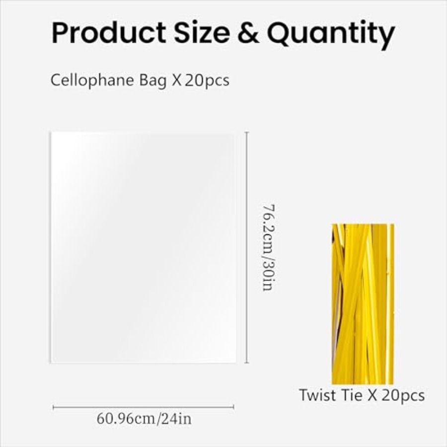 20 Stück Transparente Cellopha – Cellophane Wrap Clear Bewertung und Preis