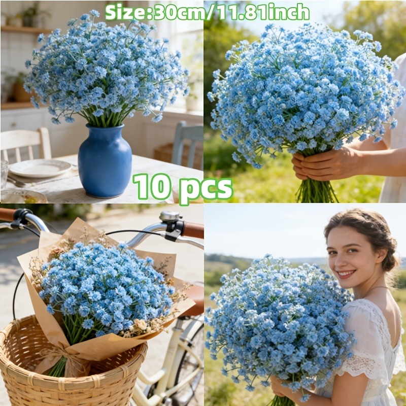 10 Stück Künstliche Blaue Schl – Florist Supply Bulk Bewertung und Preis